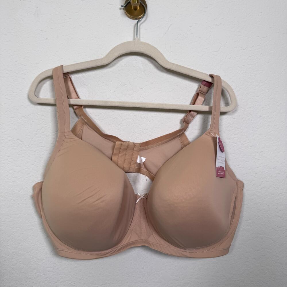 Cacique Womens Lightly Lined Balconette Bra Size 48DDD Underwire Beige